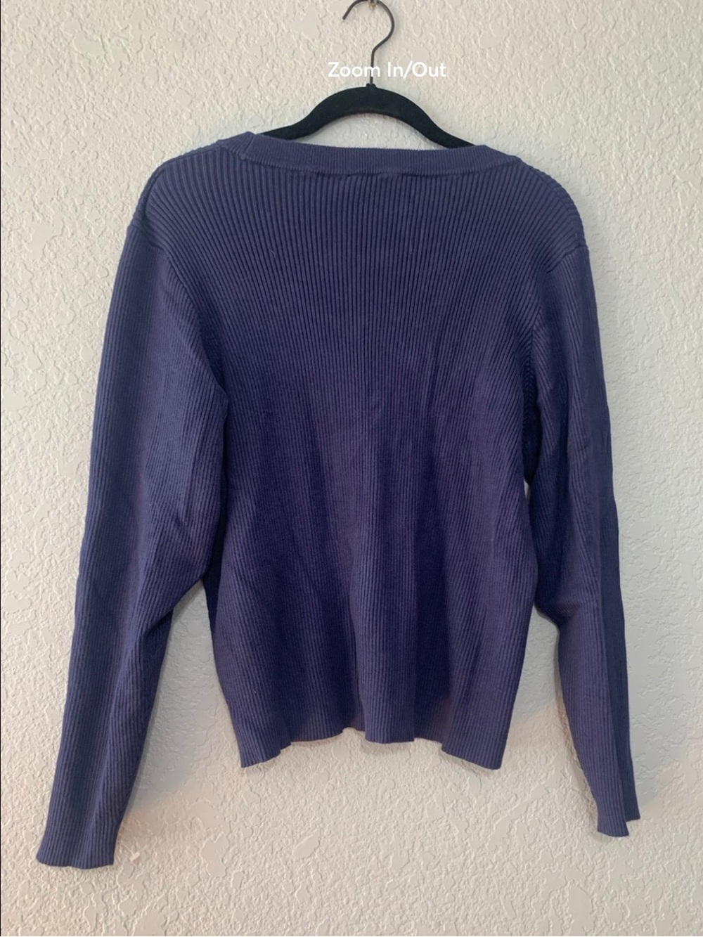 Ribbed Long-Sleeve Scoop-Neck Sweater - Purple
